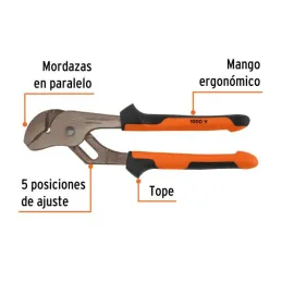  Alicates Picoloro 8" Aislado 1000V ConfortGrip 5Ajustes Truper 102393 17.79661 Alicates Picoloro 8" Aislado 1000V ConfortGrip 5