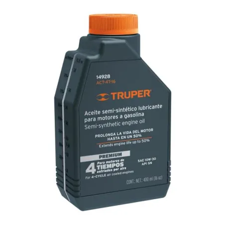  Aceite Semi Sintetico 0.5L SAE 10W-30 Para motor 4 Tiempos Generadores Motos Cuatrimotos, ACT-4T-16 14928 Truper 10.508475 Acei