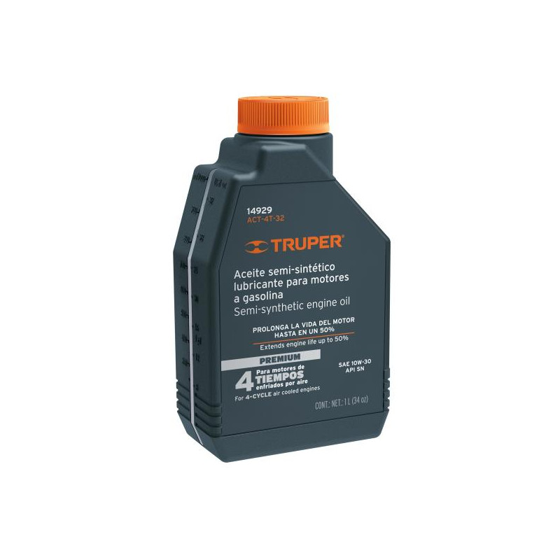 Aceite Semi Sintetico 1L SAE 10W-30 Para motor 4 Tiempos Generadores Motos Cuatrimotos, ACT-4T-32 14929 Truper 17.79661 Aceite Aceite Semi Sintetico 1L SAE 10W-30 Para motor 4 Tiempos Generadores Motos Cuatrimotos, ACT-4T-32 14929 Truper 17.79661 Aceite