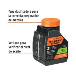  Aceite Sintetico 100ml 3oz Para 5L Gasolina motor 2 Tiempos Motos Desbrozadoras Motosierras, Truper ACES-5 17624  3.644068 Acei