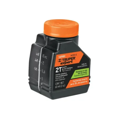  Aceite Sintetico 60ml 2oz Para 3L Gasolina motor 2 Tiempos Motos Desbrozadoras Motosierras, Truper ACES-2 14991 2.711864 Aceite