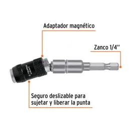  Adaptador Articulados para Puntas L120mm Cambio Rapido Magneticos, Truper 101965 15.423729 Adaptador Articulado de 120mm Magnét