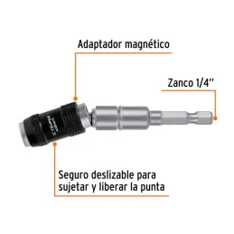  Adaptador Articulados para Puntas L90mm Cambio Rapido Magneticos, Truper 11875 13.559322 Adaptador Articulado de 90mm Magnético