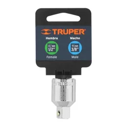  Adaptador Encastre 1/2" Hembra x3/8" Macho CrVanadio Truper 13422 5.847458 Adaptador Encastre 1/2" Hembra x 3/8" Macho, Truper 
