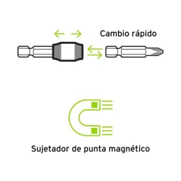  Adaptador Magnetico para Puntas L75mm Cambio Rapido, Truper 11873 6.779661 Adaptador Magnético para Puntas de 75mm, Cambio Rápi