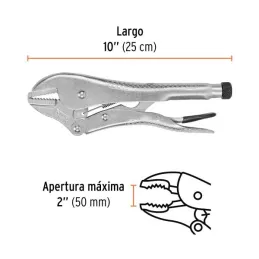  Alicates de Presion 10" Recto CrMolibdeno Truper 17424 19.491525 Alicate de Presión Recto 10", Truper 17424

Mordazas rectas de