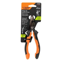  Alicates de punta curva 6"  Aislado 1000v ComfortGrip CrVanadio Truper 17337 16.949153 Alicate Punta Curva 6" Comfort Grip, Tru