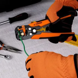  Alicate Pela Cable Automatico 8" 22-10 AWG 3Mordazas Truper 17360 32.20339 Alicate Pela Cables Automatico 8", 22 a 10 AWG, Trup