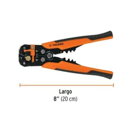 Alicate Pela Cable Automatico 8" 22-10 AWG 3Mordazas Truper 17360 32.20339 Alicate Pela Cables Automatico 8", 22 a 10 AWG, Trup