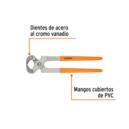  Alicate Tenaza 10", para carpinteros en acero al cromo vanadio, Mango de vinil, TN-10 17386 Truper 21.186441 Tenaza para Carpin