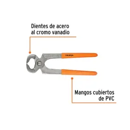  Alicate Tenaza 6", para carpinteros en acero al cromo vanadio, Mango de vinil, TN-6 17385 Truper 12.118644 Tenaza para Carpinte
