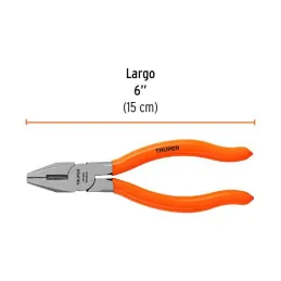  Alicates universal 6" CrVanadio MangoPVC Truper 17306 14.237288 Alicate Universal 6" Mango de PVC, Truper 17306

Fabricada en a