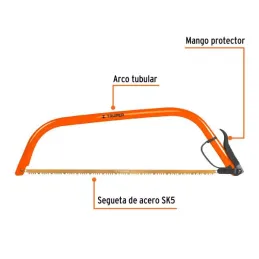  Arco de Sierra Montaraz 30", con dientes en Acero SK5, Especial para Cortes y Podas de Arboles, AJT-30 10260 Truper 25.423729 A