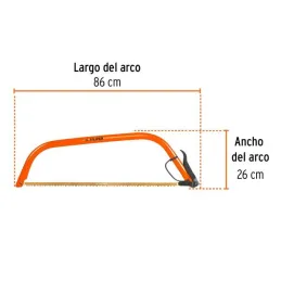  Arco de Sierra Montaraz 30", con dientes en Acero SK5, Especial para Cortes y Podas de Arboles, AJT-30 10260 Truper 25.423729 A