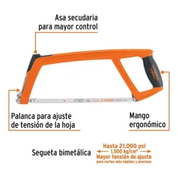  Arco de Sierra Profesional 12" Extra Pesado Arco y Mango ergonomico, 2Posiciones, Truper 10232 36.440678 Arco de Sierra Profesi