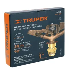  Aspersor Agricola 1", Alcance 15m, Area 360, 90 PSI, ASP-1BR 10317 Truper 79.661017 Aspersor Agricola 1", Alcance 15m, Area 360