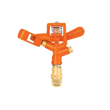  Aspersor Metalico Solo Cabeza Altura Ajustable Entrada 1/2", Alcance 10.4m, Area 360, 50 PSI, DOS 10324 Truper 15.847458 Aspers