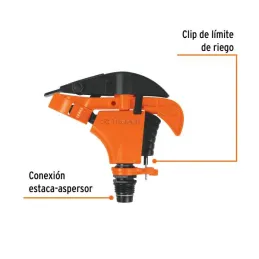  Aspersor Plastico Entrada 1/2" Solo Cabeza Alcance 8.5m, Area 360, 50 PSI, ASP-P 10333 Truper 6.610169 Aspersor Plastico Cabeza