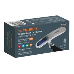  Balanzas Electronica para Maleta 50kg 4Medidas Pila CR2032, Truper 100787 20.338983 Balanza Manual Electrónica para Maleta 50kg