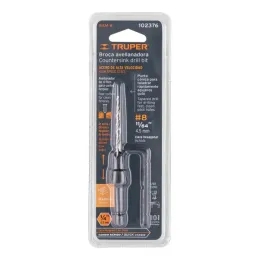  Brocas Avellanadoras 4.5mm x55mm para Madera Truper 102376 12.033898 Brocas Avellanadoras N° 8 para madera 4.5mm x 55mm Truper 