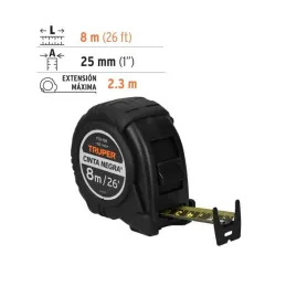  Winchas Flexometro Cinta Negra 8M TPR ABS Truper 11747 22.033898 Winchas Flexometro Cinta Negra 8M TPR ABS Truper 11747

Carcas