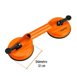  Ventosas de aluminio para vidrio 2 copas de succión Truper 100761 45.762712 Ventosas de aluminio para vidrio 2 copas de succión