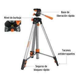  Tripodes Telescopico para nivel laser 1.45m 360G E1/4 Truper 100811 145.762712 Tripodes Telescopico para nivel laser 1.45m 360G
