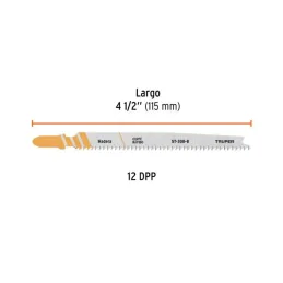  Seguetas T 12DPP x115mm HCS CortesLimpio Madera 5Piezas Caladoras Truper 103044 7.627119 Seguetas T 12DPP x115mm HCS CortesLimp