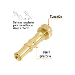  Pitones Chiflon para Manguera Conexión Roscada Hembra 3/4 Largo 4" Regulador de chorro de laton, CHMA-4 13136 Truper 12.711864 