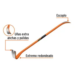  Pata de Cabra 7/8" x105cm 3.8kg Truper 102672 35.59322 Pata de Cabra 7/8" x105cm 3.8kg Truper 102672

Fabricada en acero con do