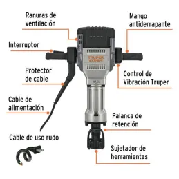  Martillos Demoledores 2000W HEX 1-1/8” 62J CVT Expert Truper 102467 2921.186441 Martillos Demoledores 2000W HEX 1-1/8” 62J CVT 