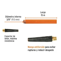  Mangueras para compresor 3/8" x15m PVC Truper 10894 38.135593 Mangueras para compresor 3/8" x15m PVC Truper 10894

Presión máxi