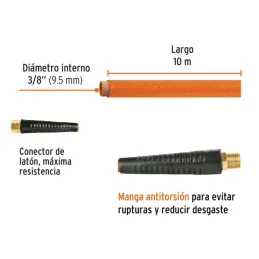  Mangueras para compresor 3/8" x10m PVC Truper 10893 27.118644 Mangueras para compresor 3/8" x10m PVC Truper 10893

Presión máxi