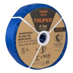 Rollos Mangueras Plana 3" x50m Descarga para motobombas Truper 100865 411.864407 Rollos Mangueras Plana 3" x50m Descarga para m