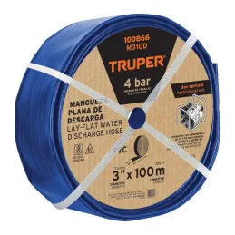  Rollos Mangueras Plana 3" x100m Descarga para motobombas Truper 100866 796.610169 Rollos Mangueras Plana 3" x100m Descarga para