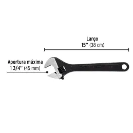  Llave Francesa 15" A1-3/4" ACarbono Fosfatadas Pretul 26053 41.525424 Llave Francesa 15" A1-3/4" ACarbono Fosfatadas Pretul 260
