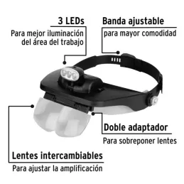  Lupa optovisor de 3leds 3PilasAAA para Trabajo a Detalle Pretul 26019 37.288136 Lupa optovisor de 3leds 3PilasAAA para Trabajo 
