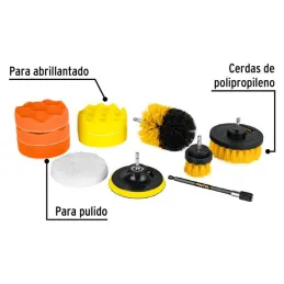  Juego 11 accesorios de limpieza y pulido para taladro Pretul 27190 44.915254 Juego 11 accesorios de limpieza y pulido para tala