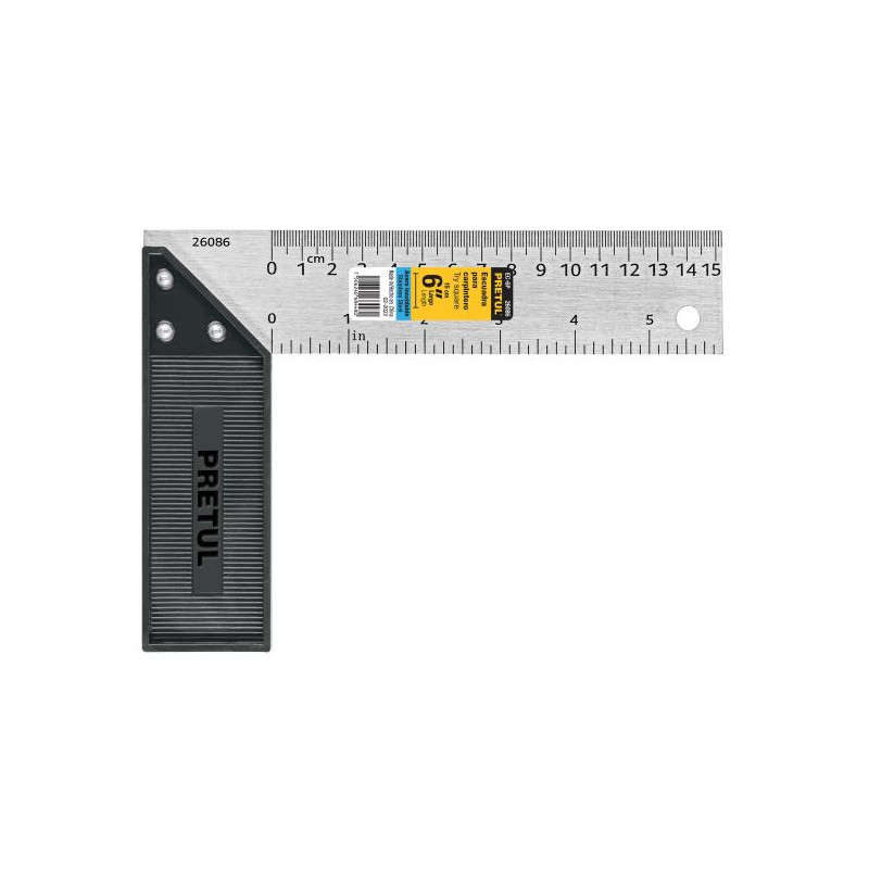  Escuadras Carpintero 6”  DobleGraduacion MangoABS Pretul 26086 7.118644 Escuadras Carpintero 6” DobleGraduacion MangoABS Pretul