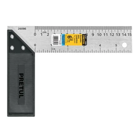  Escuadras Carpintero 6”  DobleGraduacion MangoABS Pretul 26086 7.118644 Escuadras Carpintero 6” DobleGraduacion MangoABS Pretul