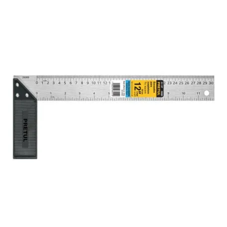  Escuadras Carpintero 12”  DobleGraduacion MangoABS Pretul 26089 9.40678 Escuadras Carpintero 12” DobleGraduacion MangoABS Pretu