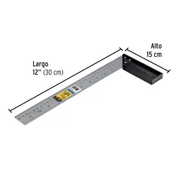  Escuadras Carpintero 12”  DobleGraduacion MangoABS Pretul 26089 9.40678 Escuadras Carpintero 12” DobleGraduacion MangoABS Pretu