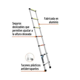  Escaleras Telescopica 7 peldaños T2 102kg Plegable Aluminio Truper 101903 187.288136 Escaleras Telescopica 7 peldaños T2 102kg 