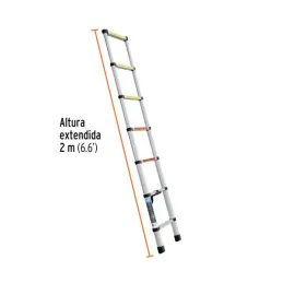  Escaleras Telescopica 7 peldaños T2 102kg Plegable Aluminio Truper 101903 187.288136 Escaleras Telescopica 7 peldaños T2 102kg 