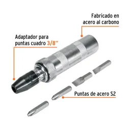  Desarmadores de impacto 4 puntas AceroS2 Adaptador 3/8" Expert Truper 101176 64.40678 Desarmadores de impacto 4 puntas AceroS2 