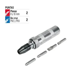  Desarmadores de impacto 4 puntas AceroS2 Adaptador 3/8" Expert Truper 101176 64.40678 Desarmadores de impacto 4 puntas AceroS2 