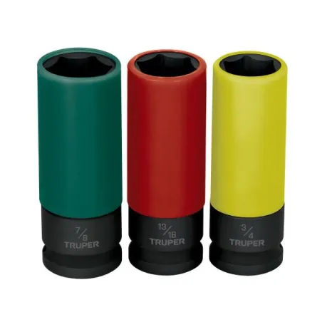  Juego de Dados Impacto 3u PulgadasTubulares Cproteccion Polipropileno Truper 100941 33.050847 Juego de Dados Impacto 3u Pulgada