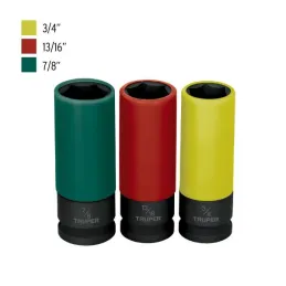  Juego de Dados Impacto 3u PulgadasTubulares Cproteccion Polipropileno Truper 100941 33.050847 Juego de Dados Impacto 3u Pulgada