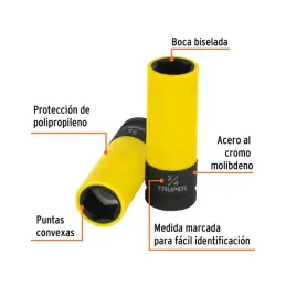  Dados 3/4" E1/2 Impacto Tubulares Hexagonales Con Polipropileno Truper 100927 11.355932 Dados 3/4" E1/2 Impacto Tubulares Hexag