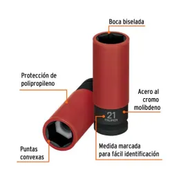  Dados 21mm E1/2 Impacto Tubulares Hexagonales Con Polipropileno Truper 100905 12.118644 Dados 21mm E1/2 Impacto Tubulares Hexag